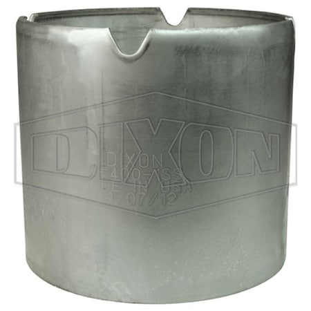 Dixon King Crimp Round Ferrule, 1 in Nominal, 2-13/16 in L, 0.062 in Thick, 304 SS, Domestic CF100-7SS